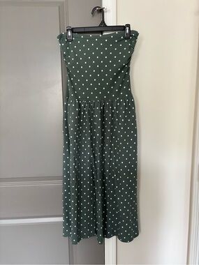 NWOT Aerie Strapless Midi Dress